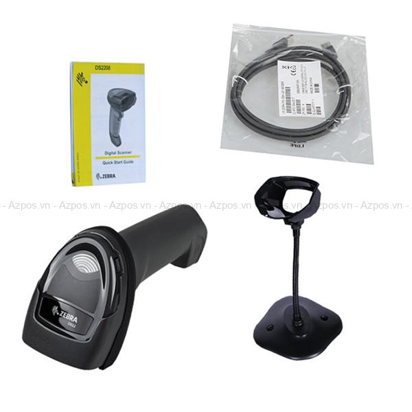 Máy Quét Đọc Mã Vạch Zebra DS2208 1D - 2D Có Đế Kèm Máy