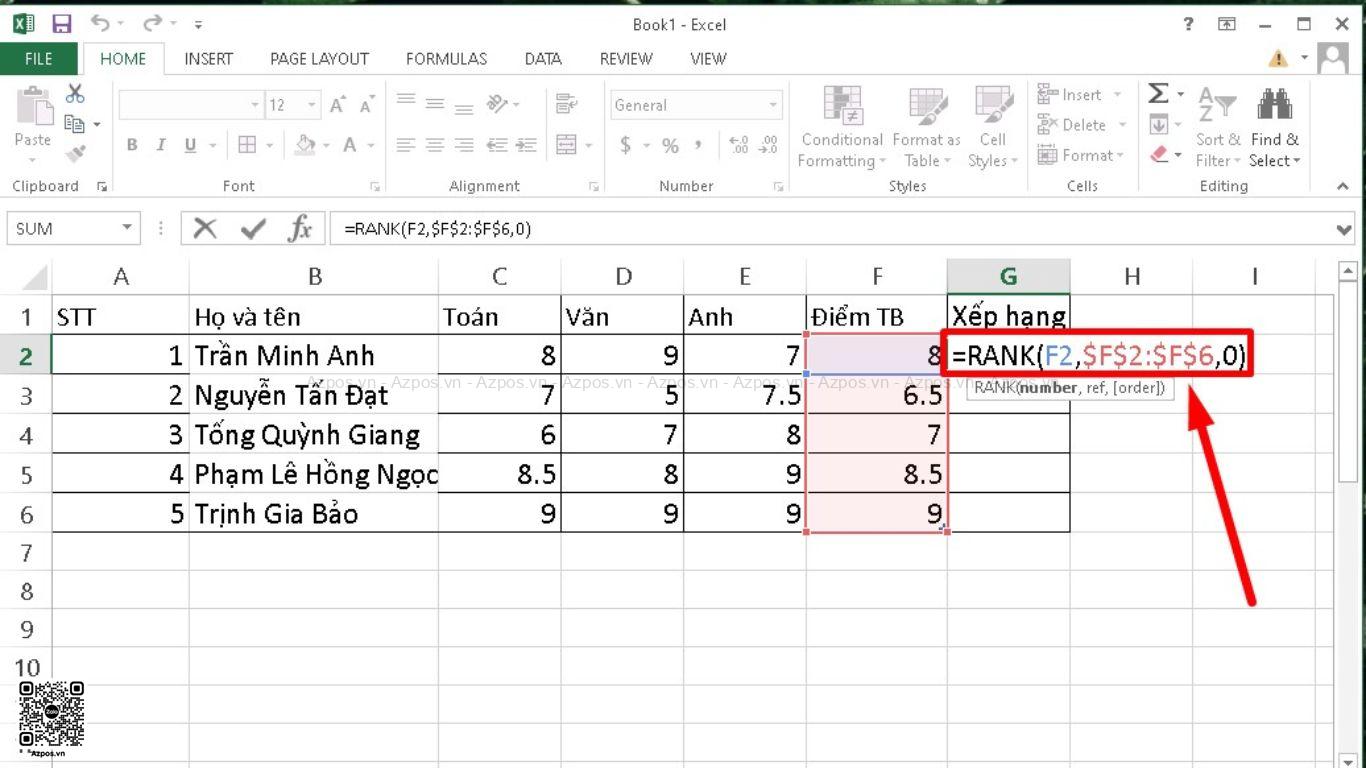 Một Số Hàm Tính Toán Phổ Biến Trong Excel
