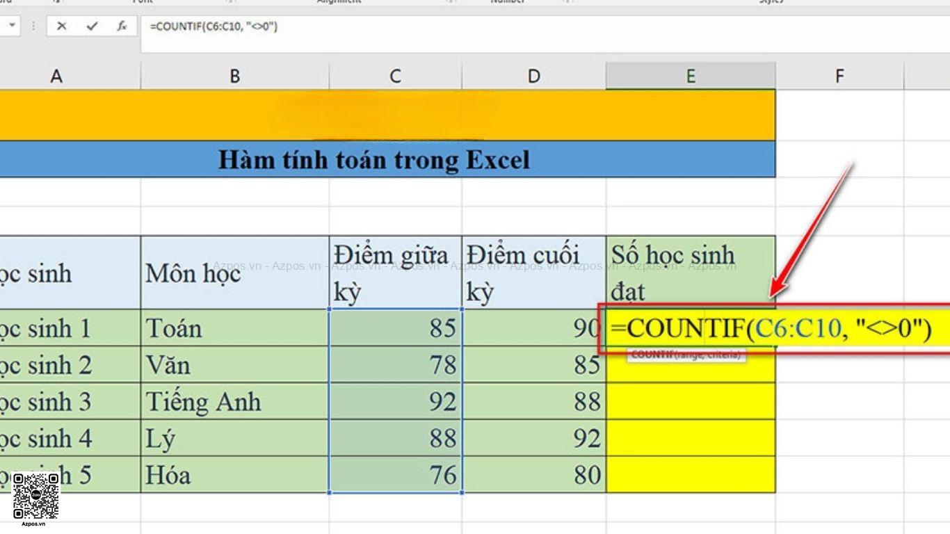 Một Số Hàm Tính Toán Phổ Biến Trong Excel