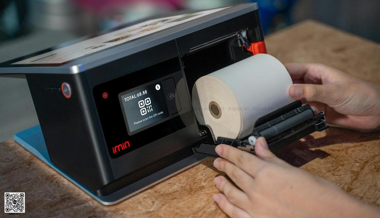 Máy in bill đặt tại quầy quán cafe giúp in phiếu order rõ ràng