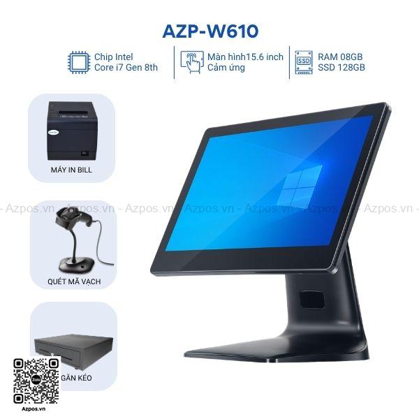 Máy Tính Tiền Cảm Ứng AZP-W610 Core i7-8th/ RAM 08GB/ SSD 128GB/ 15.6inch