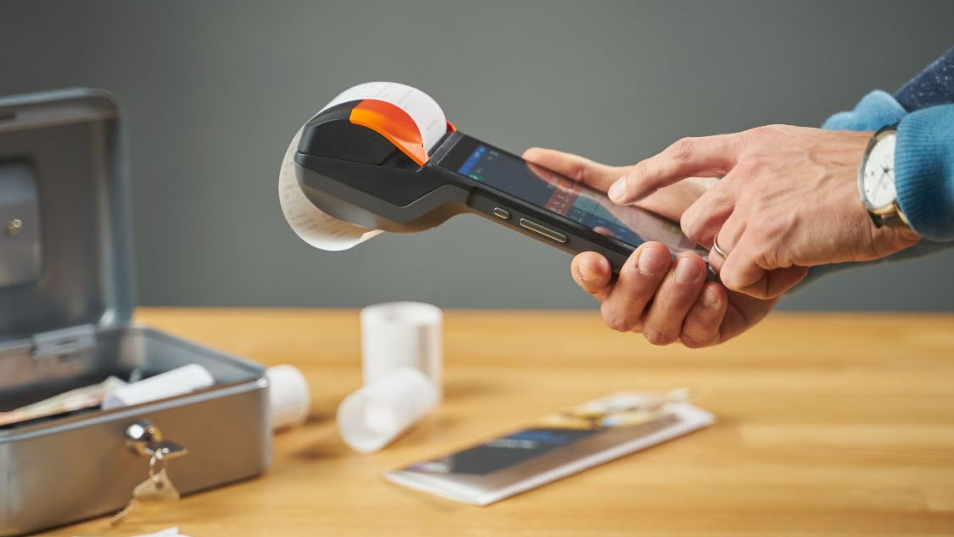 Máy tính tiền in đơn hơn grab shopee