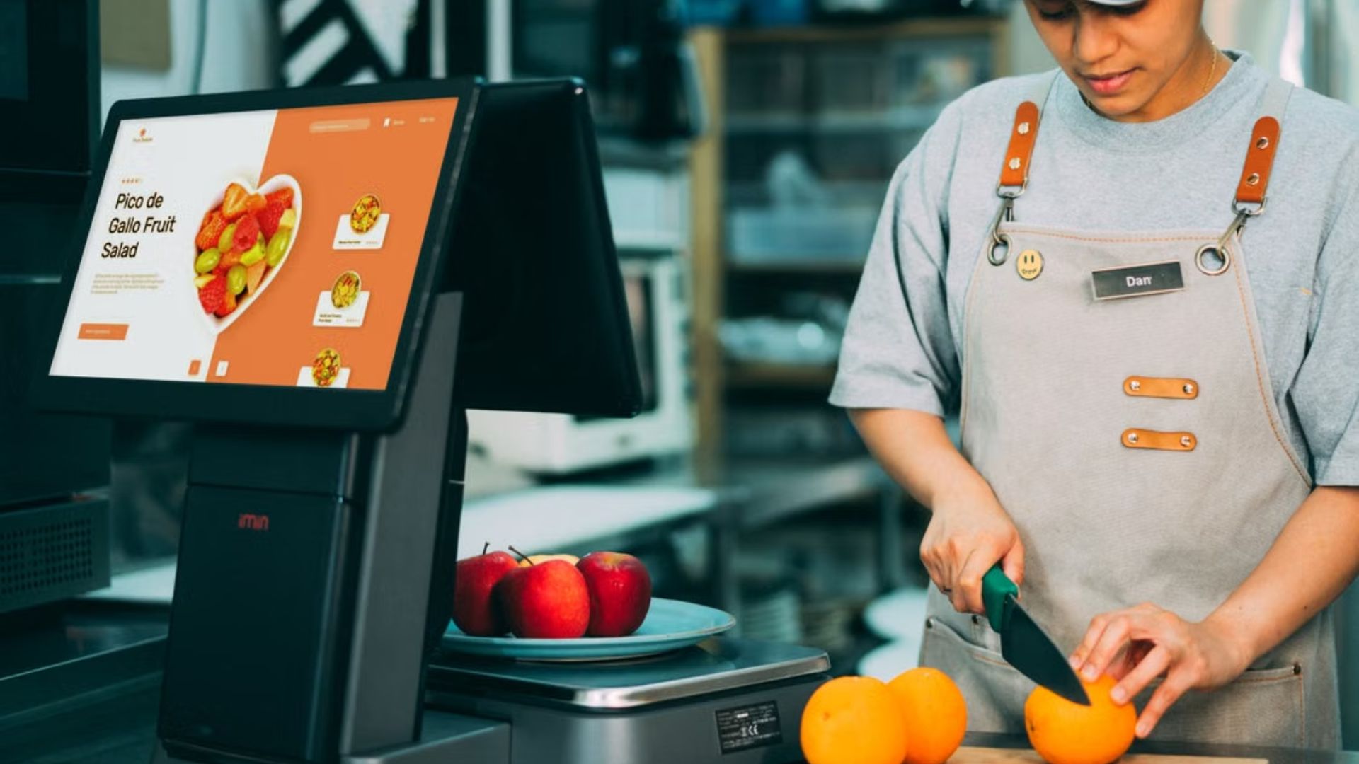 Máy tính tiền 2 màn cho quán ăn nhà hàng