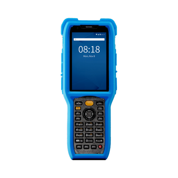 Máy kiểm kho lạnh iData K8 Cold lắp vỏ bảo vệ màu xanh