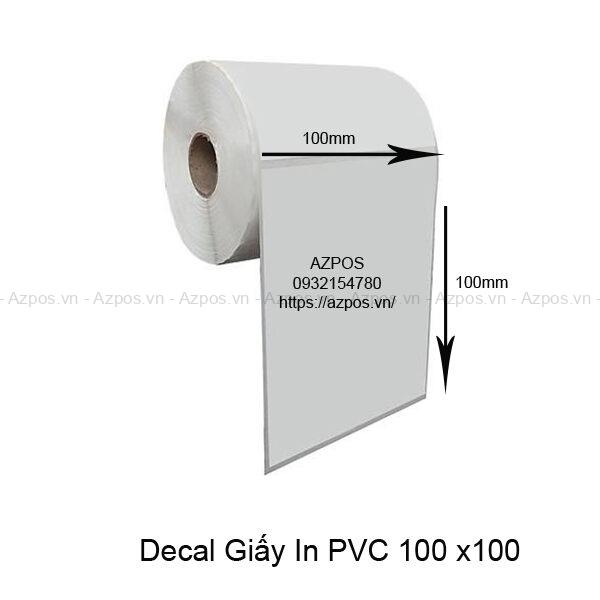 Giấy Decal In Mã Vạch PVC 100x100mm