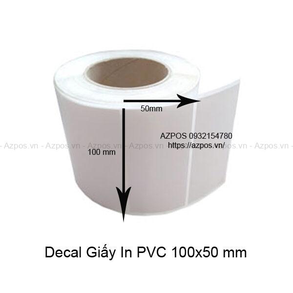 Giấy Decal In Mã Vạch PVC 100x50mm