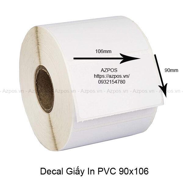 Giấy Decal In Mã Vạch PVC 90x106mm