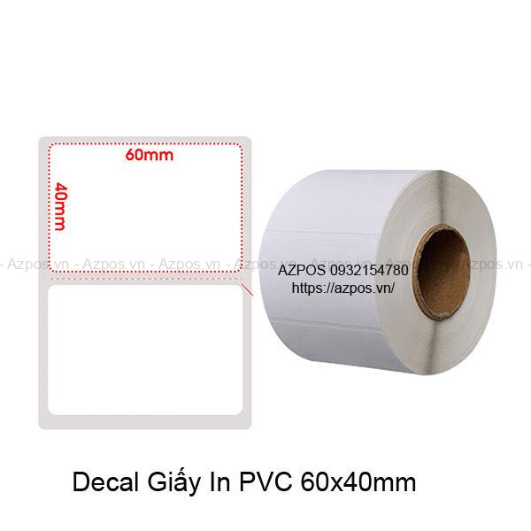 Giấy Decal In Mã Vạch PVC 60x40mm