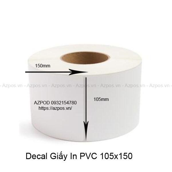 Giấy Decal In Nhãn Mã Vạch PVC 105x150mm