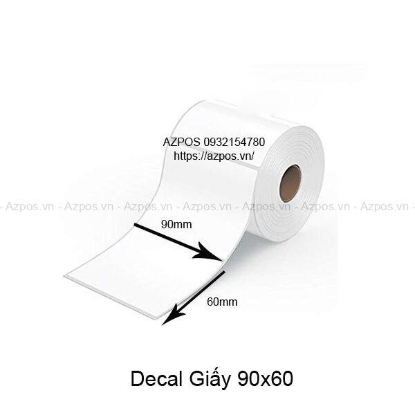 Giấy Decal In Nhãn Mã Vạch 90x60mm