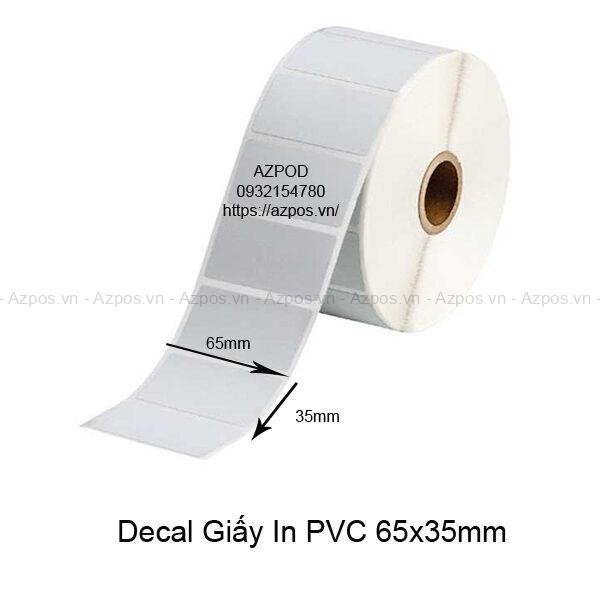 Giấy Decal In Mã Vạch PVC 65x35mm