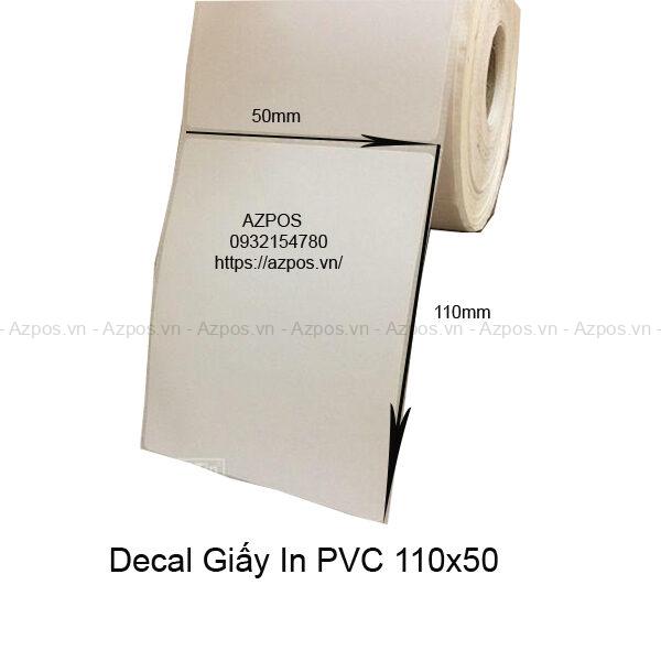 Giấy Decal In Mã Vạch PVC 110x50mm