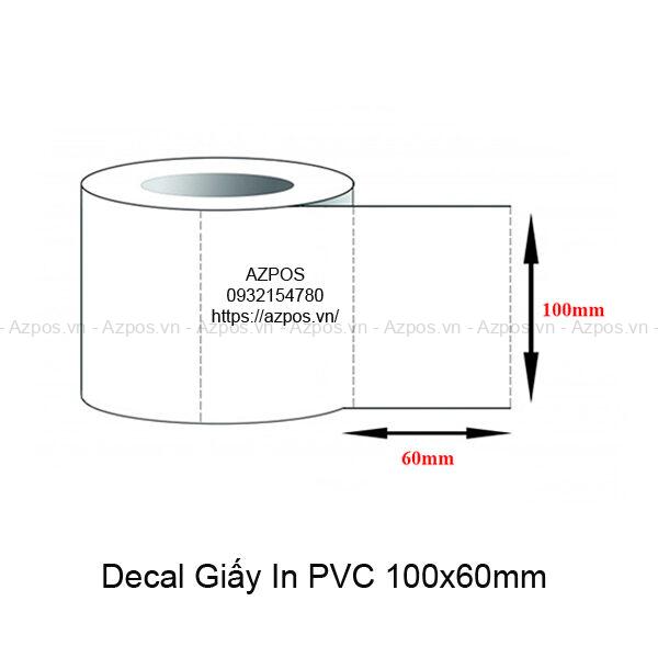 Giấy Decal In Mã Vạch PVC  100x60mm