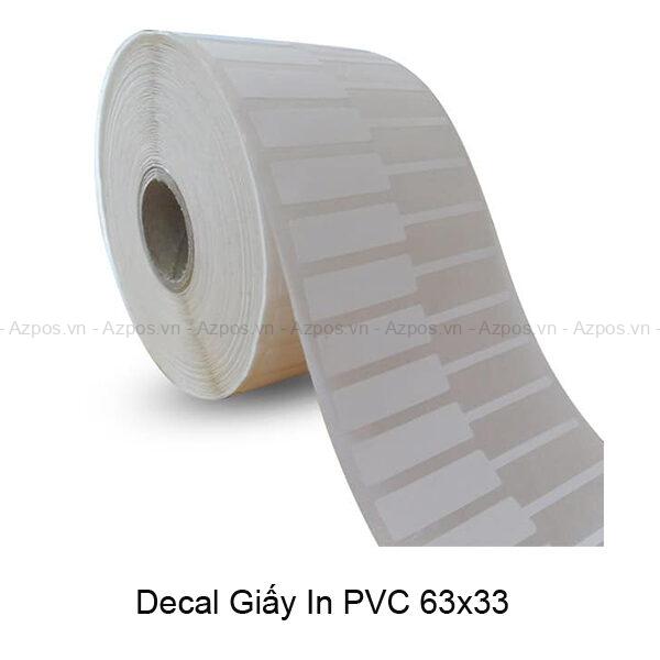 Giấy Decal In Mã Vạch PVC  33x63mm