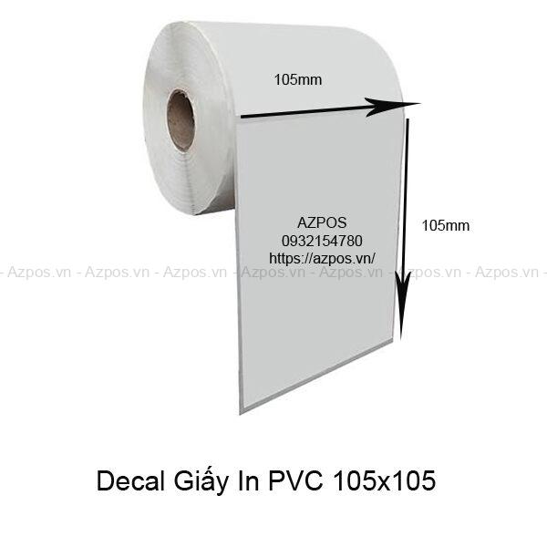 Giấy Decal In Mã Vạch PVC 105x105mm