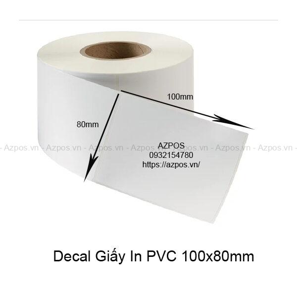 Giấy Decal In Mã Vạch PVC 100x80mm