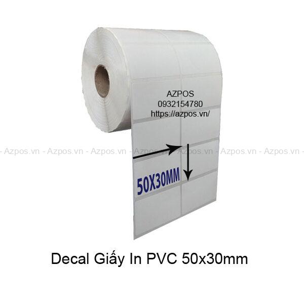 Giấy Decal In Mã Vạch PVC 50x30mm