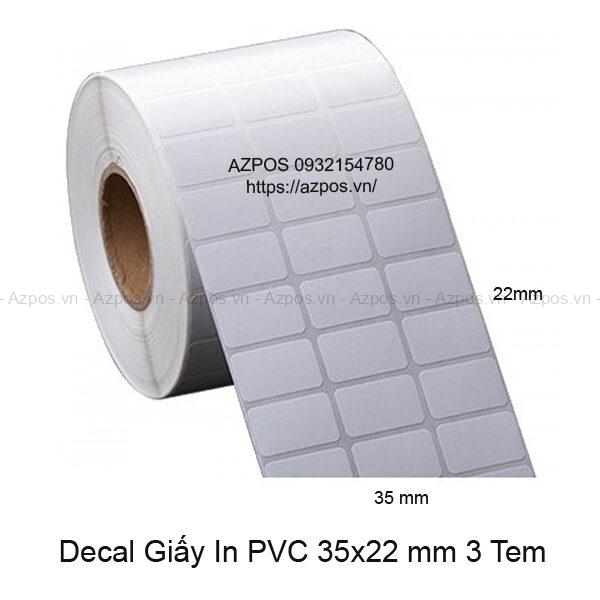 Giấy Decal In Mã Vạch 2 Tem PVC 35x22mm