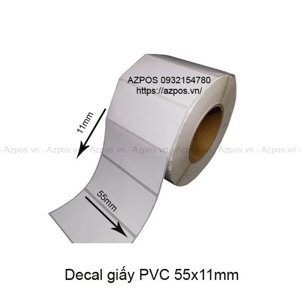 Giấy Decal In Mã Vạch PVC 55x11