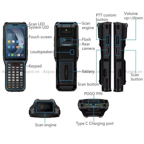 Máy kiểm kho Urovo RT40