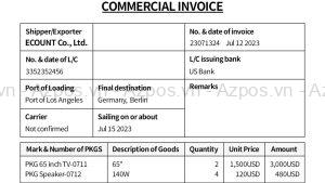Làm Invoice Là Gì? Các Loại Invoice Thường Gặp trong Xuất Nhập Khẩu