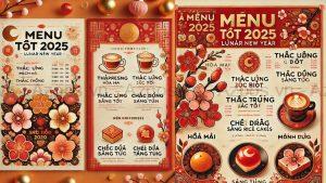 Cách Thiết Kế Menu Cho Các Quán Cafe Trà Sữa Kinh Doanh Dịp Tết