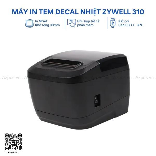 Máy in tem mã vạch Zywell ZY310 USB + LAN