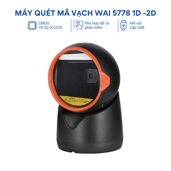 Máy Quét Đọc Mã Vạch Winson WAI-5780 (1D-2D) Siêu Thị Mini, Cửa Hàng