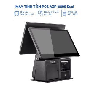 Máy tính tiền cảm ứng AZP-6800 Dual hai màn hình 15.6 inch