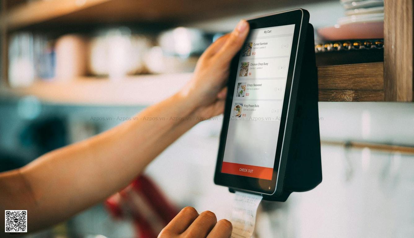 Thiết bị thanh toán quán ăn gồm máy POS và máy in bill