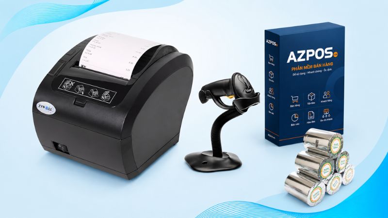 Phần mềm + Máy in bill + Máy quét + Giấy