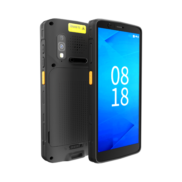 Máy kiểm kho PDA iData T5 nhìn nghiêng hai mặt