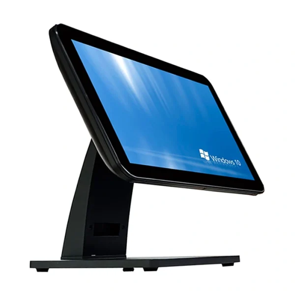 Máy tính tiền AZP-W610 nhìn từ bên trái, màn hình cảm ứng 15.6 inch